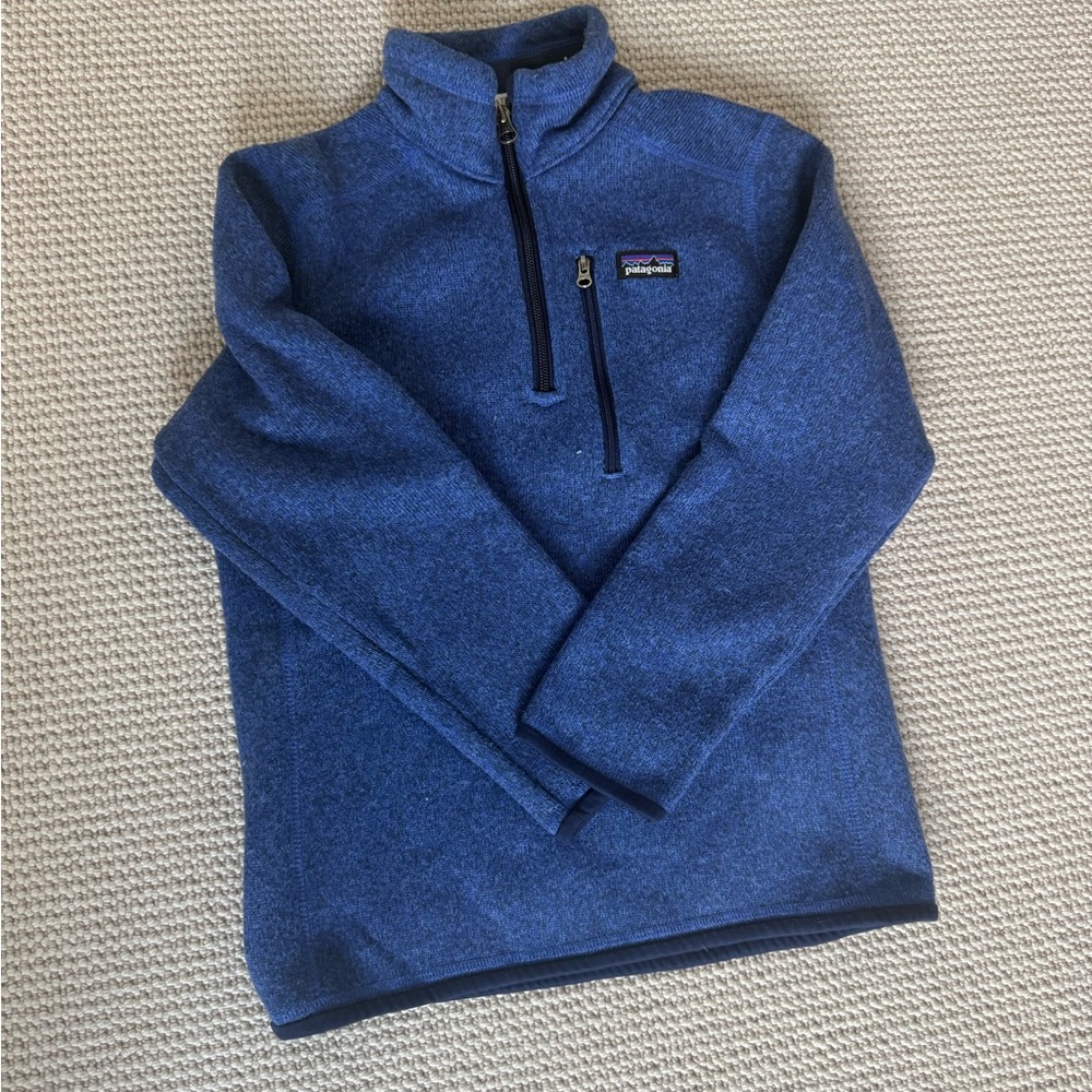 Patagonia Men's Zip-Up Sweater in Deep Blue